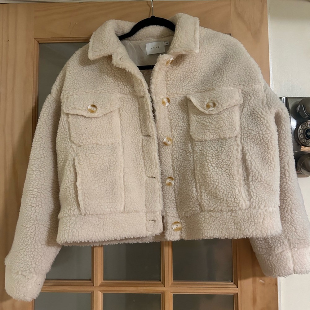 Light Pink Teddy Jacket🍒